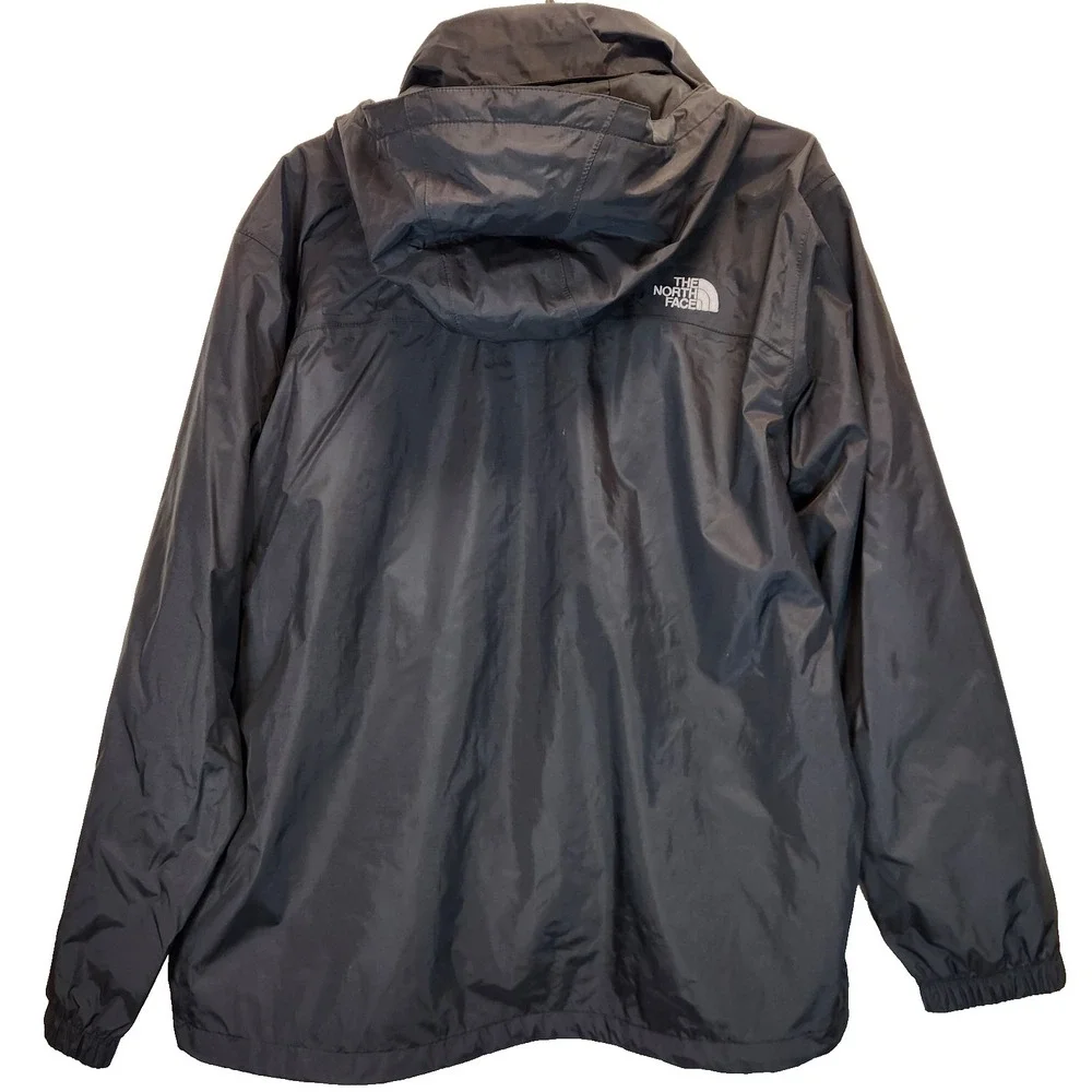 The North Face HyVent 2.5L Men`s Rain Jacket Black Summit Series Size L Hooded